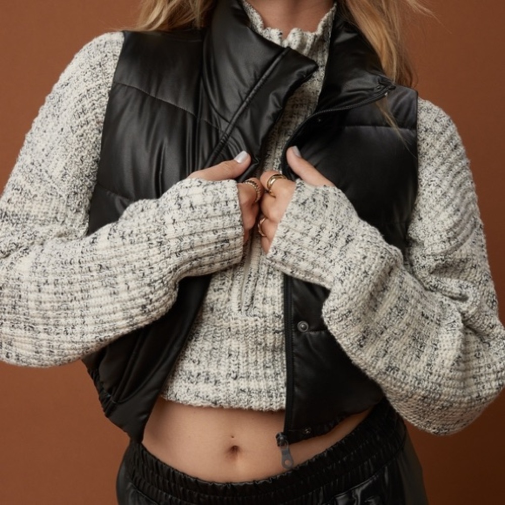 OFFLINE BY AERIE REAL FAUX LEATHER VEST